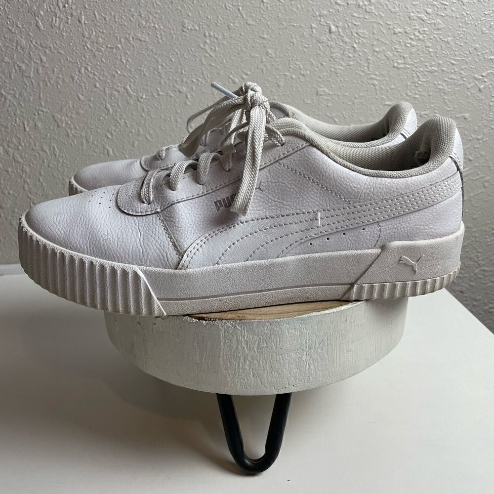 PUMA Womens Carina 370325-02 White Running Shoes Sneakers US 10 EUC